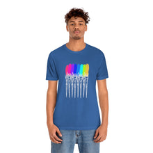 Load image into Gallery viewer, White Rainbow Brushes: Unisex Jersey Short Sleeve Tee