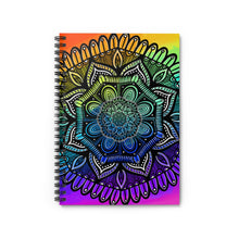 Load image into Gallery viewer, Mandala Rainbow Spiral Notebook - Ruled Line