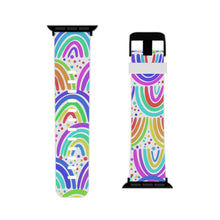 Load image into Gallery viewer, White Background Rainbow Watch Band for Apple Watch