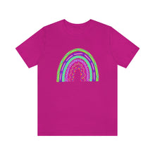 Load image into Gallery viewer, Neon Rainbow: Unisex Jersey Short Sleeve Tee