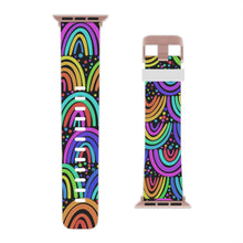 Load image into Gallery viewer, Black Background Rainbow Watch Band for Apple Watch
