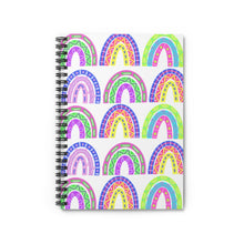Load image into Gallery viewer, White Rainbows Spiral Notebook - Ruled Line