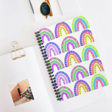 Load image into Gallery viewer, White Rainbows Spiral Notebook - Ruled Line