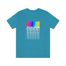 Load image into Gallery viewer, White Rainbow Brushes: Unisex Jersey Short Sleeve Tee
