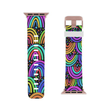 Load image into Gallery viewer, Black Background Rainbow Watch Band for Apple Watch