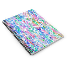 Load image into Gallery viewer, White Floral Spiral Notebook - Ruled Line