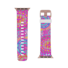 Load image into Gallery viewer, Pink Painted Rainbows Watch Band for Apple Watch