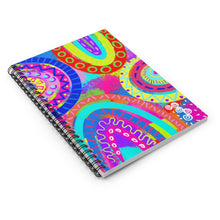 Load image into Gallery viewer, Neon Rainbows Spiral Notebook - Ruled Line