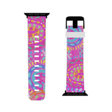 Load image into Gallery viewer, Pink Painted Rainbows Watch Band for Apple Watch