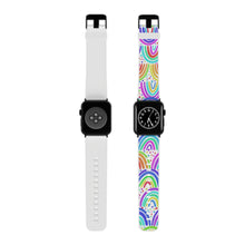 Load image into Gallery viewer, White Background Rainbow Watch Band for Apple Watch