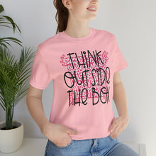 Load image into Gallery viewer, Think outside the box! Unisex Jersey Short Sleeve Tee
