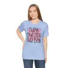 Load image into Gallery viewer, Think outside the box! Unisex Jersey Short Sleeve Tee
