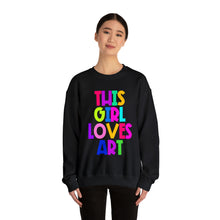 Load image into Gallery viewer, This Girl Loves Art Unisex Heavy Blend™ Crewneck Sweatshirt
