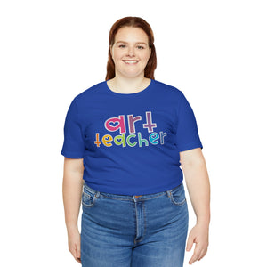 Heart Art Teacher Unisex Jersey Short Sleeve Tee