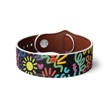 Load image into Gallery viewer, Black Doodles Faux Leather Wristband

