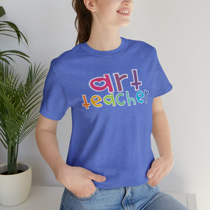 Heart Art Teacher Unisex Jersey Short Sleeve Tee