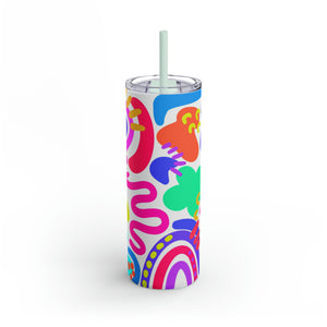 Organic Doodle Skinny Matte Tumbler, 20oz