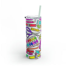 Load image into Gallery viewer, Art Supplies Skinny Matte Tumbler, 20oz
