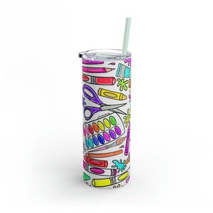Art Supplies Skinny Matte Tumbler, 20oz