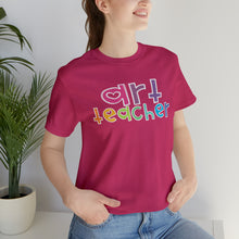 Load image into Gallery viewer, Heart Art Teacher Unisex Jersey Short Sleeve Tee
