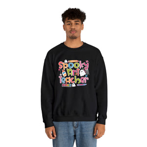 Spooky Art Teacher Unisex Heavy Blend™ Crewneck Sweatshirt