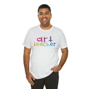 Heart Art Teacher Unisex Jersey Short Sleeve Tee