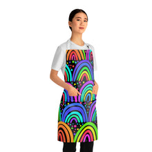 Load image into Gallery viewer, Apron Black Rainbows
