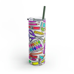 Art Supplies Skinny Matte Tumbler, 20oz
