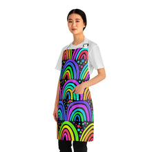 Load image into Gallery viewer, Apron Black Rainbows
