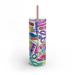 Art Supplies Skinny Matte Tumbler, 20oz