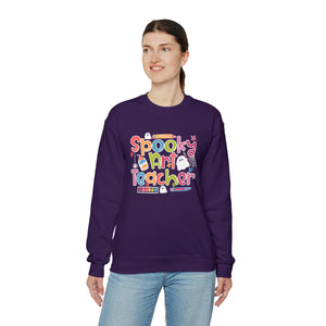 Spooky Art Teacher Unisex Heavy Blend™ Crewneck Sweatshirt