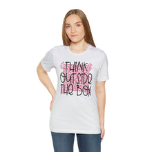 Load image into Gallery viewer, Think outside the box! Unisex Jersey Short Sleeve Tee
