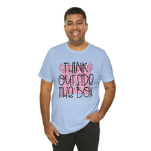 Load image into Gallery viewer, Think outside the box Unisex Jersey Short Sleeve Tee
