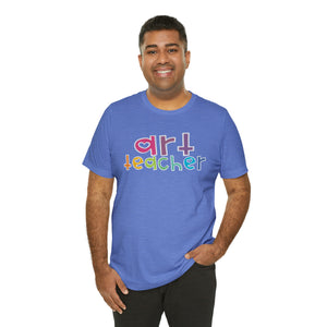 Heart Art Teacher Unisex Jersey Short Sleeve Tee