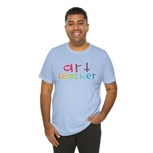 Heart Art Teacher Unisex Jersey Short Sleeve Tee