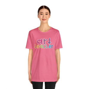 Heart Art Teacher Unisex Jersey Short Sleeve Tee