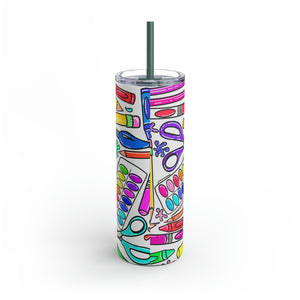 Art Supplies Skinny Matte Tumbler, 20oz