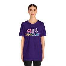 Load image into Gallery viewer, Heart Art Teacher Unisex Jersey Short Sleeve Tee

