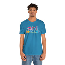Load image into Gallery viewer, Heart Art Teacher Unisex Jersey Short Sleeve Tee
