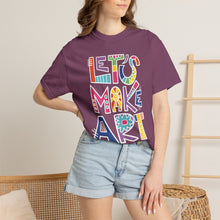Load image into Gallery viewer, Let's Make Art T-Shirt Comfort Colors Tee– Colorful Creative Graphic Tee for Artists
