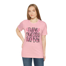 Load image into Gallery viewer, Think outside the box Unisex Jersey Short Sleeve Tee
