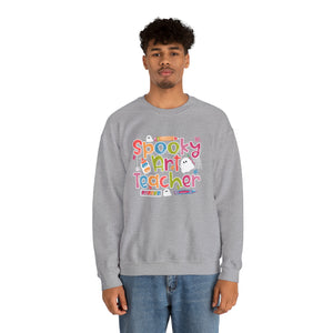 Spooky Art Teacher Unisex Heavy Blend™ Crewneck Sweatshirt