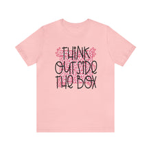 Load image into Gallery viewer, Think outside the box Unisex Jersey Short Sleeve Tee
