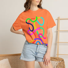 Load image into Gallery viewer, Abstract Rainbow Squiggle T-Shirt Comfort Colors— "Your Only Limit Is You"
