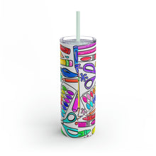 Load image into Gallery viewer, Art Supplies Skinny Matte Tumbler, 20oz
