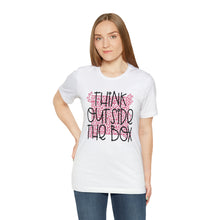 Load image into Gallery viewer, Think outside the box Unisex Jersey Short Sleeve Tee
