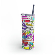 Load image into Gallery viewer, Art Supplies Skinny Matte Tumbler, 20oz
