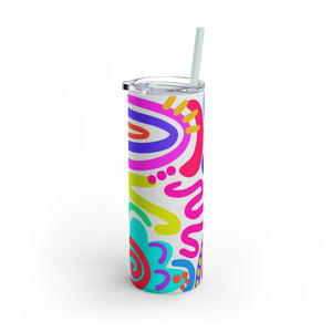 Organic Doodle Skinny Matte Tumbler, 20oz