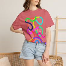 Load image into Gallery viewer, Abstract Rainbow Squiggle T-Shirt Comfort Colors— "Your Only Limit Is You"
