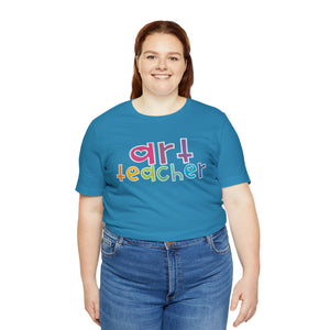 Heart Art Teacher Unisex Jersey Short Sleeve Tee